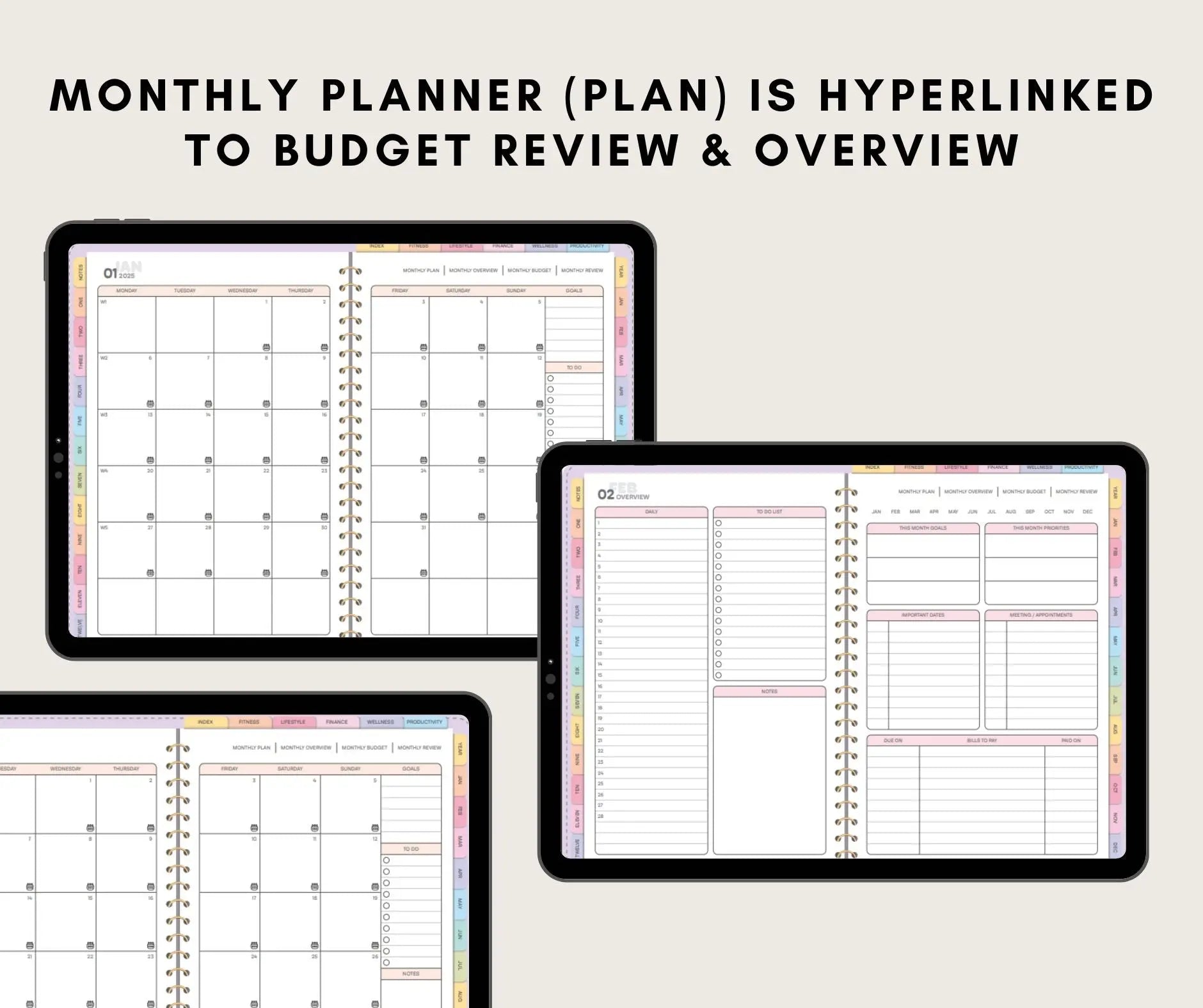 All-in-One Digital Planner 2025, 2026, 2027 | Hyperlinked Digital Journal | GoodNotes & Notability PDF Planner | Weekly & Daily Layouts Ezze Planova